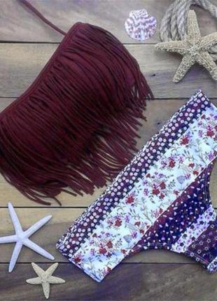 Стильный купальник с бахромой