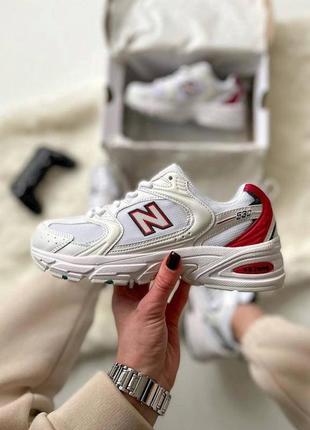 Стильні трендові кросівки new balance червоні білі жіночі підліткові дитячі 36-404 фото