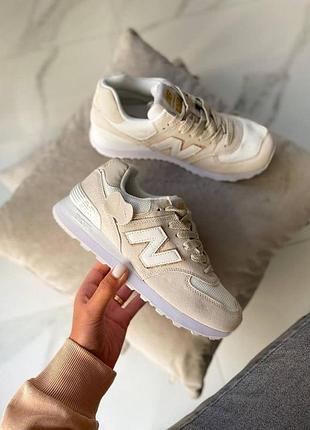 Стильні трендові кросівки new balance білі жіночі підліткові дитячі 36-39