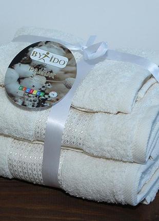 Набор полотенец by_ido №1 цвет: молочный