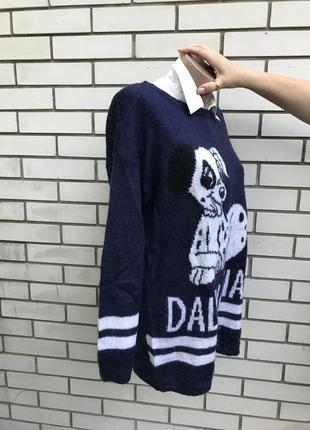 Шерсть мохер 100%  кофта,свитер,джемпер с далматинцем,h&m disney 2