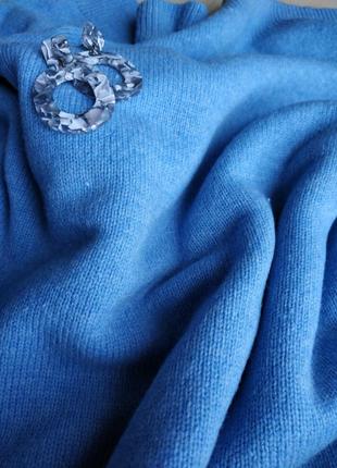 Свитер голубой джемпер чендлера шерсть l xl