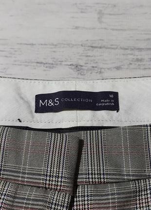 M&s collection original классические широкие штаны брюки в клеточку клетку3 фото