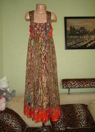 Шикарный длинный сарафан next на 11 лет