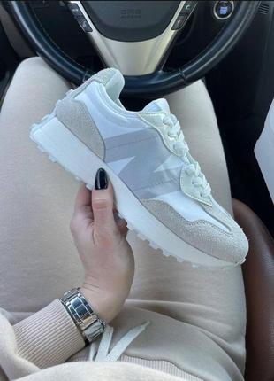 Стильні трендові кросівки new balance білі беж жіночі підліткові дитячі 36-405 фото