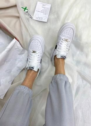 Кросівки nike air force white black8 фото