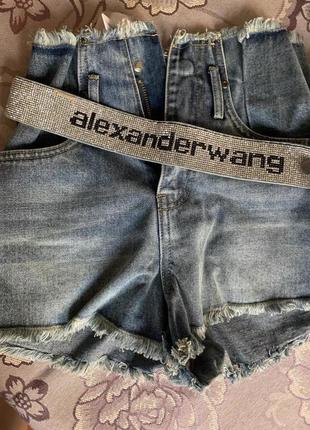 Стильные шорты бренд джинсовые высокие2 фото