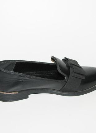 Туфли женские черные на  низком ходу размер 363 фото