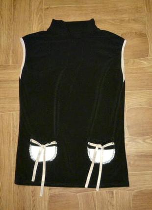 Брендовая футболка-водолазка,карманы,черная,под джинсы с высокой посадкой7 фото