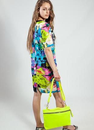 Женское платье-туника летнее цветное яркое3 фото