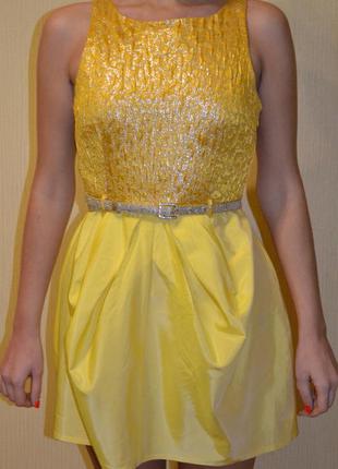 Желтое платье принцесса, фея, корона, диадема волшебная палочка