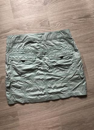 Короткая юбка мятная2 фото