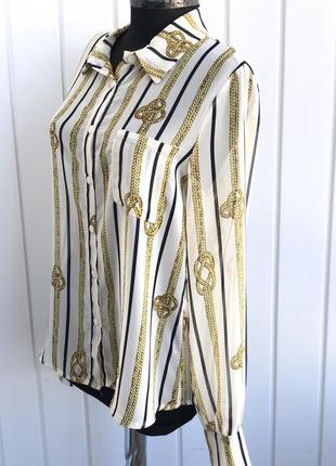 Класна вінтажна  блуза в стилі versace.4 фото