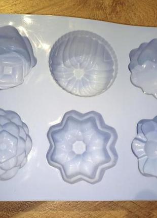 Силіконова форма квіти мікс . кекс. мафін