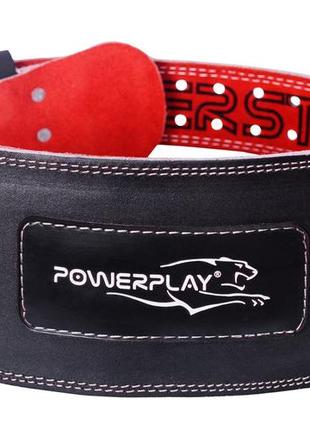 Пояс для тяжелой атлетики powerplay 5053 черно-красный xs
