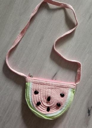 Плетеная сумочка в виде арбузик арбуз кавун  h&m