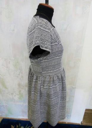 Стильное трикотажное платье в принт с молнией,сарафан,этно.2 фото