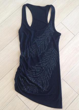 Майка, туника со стразами