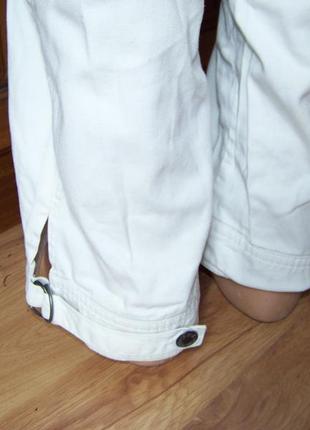 Белые джинсы плотные в стиле карго 38р мl7 фото