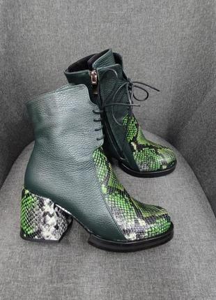 Топові зелені черевики korsa демісезон зима
