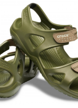 Сандалі crocs Cozzzy swiftwater river sandal haki крокси сандалі чоловічі