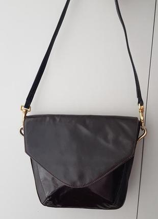 Кожаная сумка bally, сумка седло bally vintage, шкіряна вінтажна сумка, стильга сумка