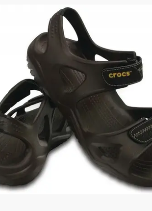 Сандалии crocs swiftwater river sandal espresso сандалии крокс темно-коричневые1 фото