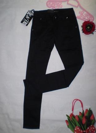 Жіночі чорні штани джинси скінні l&d xs 42р., бавовна1 фото