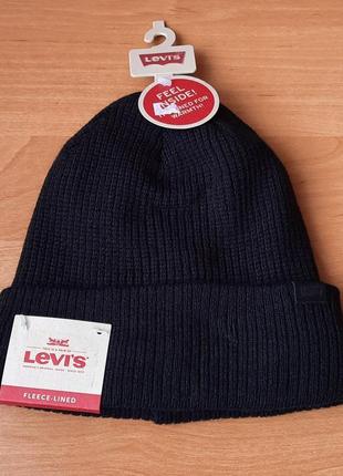 Черная шапка-бини levi's | levis