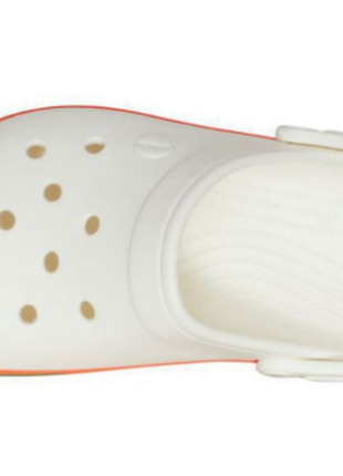 Сабо crocs crocband platform clog білі white rainbow4 фото