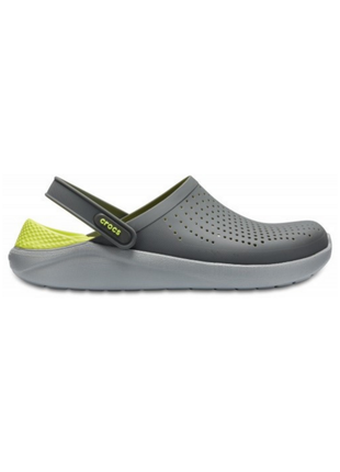 Сабо crocs literide clog кроксы серые салатовые 204592-0dv grey/lightgreen3 фото