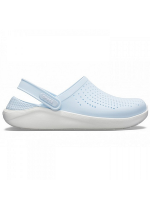 Сабо crocs literide clog кроксы светло голубые 204592-4ka blue/white3 фото