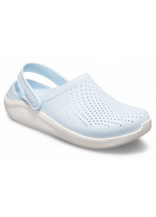 Сабо crocs literide clog кроксы светло голубые 204592-4ka blue/white2 фото