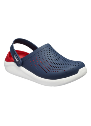 Сабо crocs literide clog кроксы синий красный 204592-4cc navy/pepper2 фото