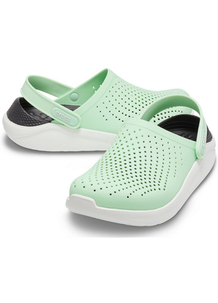 Сабо crocs literide clog крокси м'ятні 204592 neo mint/almost white