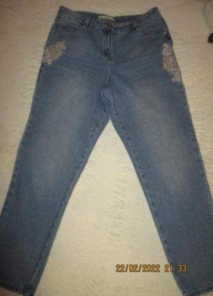Летние джинсы с вышивкой,высокая посадка,12р1 фото
