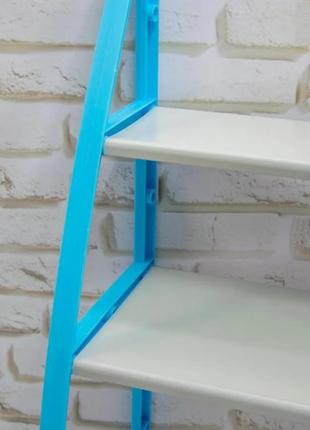 Стеллаж над унитазом этажерка напольная органайзер для туалета wm-64 голубая4 фото