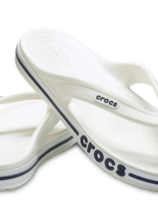 В'єтнамки білі crocs bayaband flip white1 фото