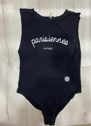 Боді майка чорна