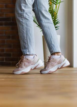 Жіночі шкіряні рожеві кросівки nike m2k tekno 🆕 найк м2к текно3 фото