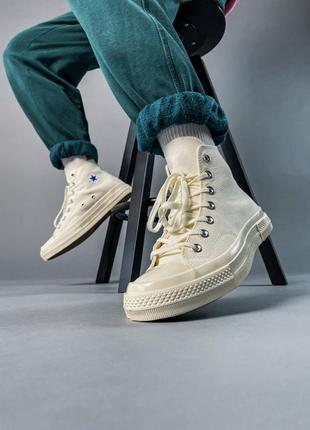 Кеди  converse x dior hi beige кроссовки