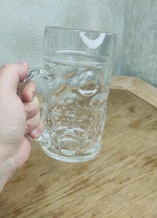 Огромный бокал для пива пивной 1 л литр7 фото