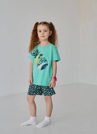 Подростковый комплект с шортами на девочку - aloha