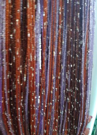 Штори нитки серпанок веселка, дощ, локшина з люрексом