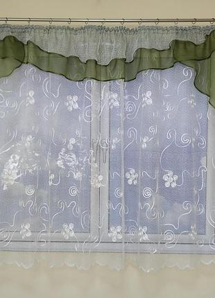 Кухонні фіранки, готова тюль мальвіна