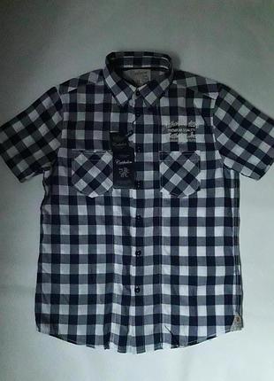 Sale.фирменная рубашка catbalou с двойным воротом,м.
