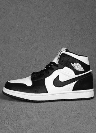 Nike air jordan 1 белые с чёрным sin