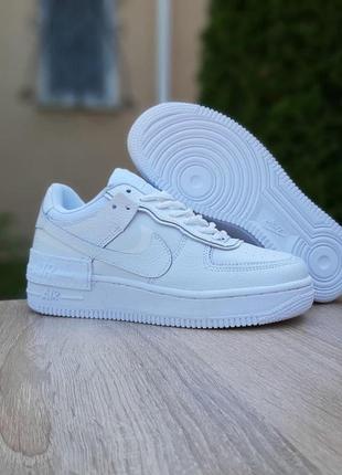 Nike air force 1 shadow білі3 фото