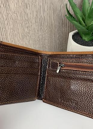 Мужской кожаный кошелёк портмоне ковбой натуральная кожа6 фото