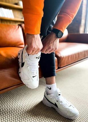 Чоловічі кросівки nike air barrage low white | кросівки найк білі з чорним знижка sale6 фото